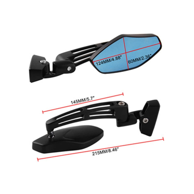1Pair SF-062 Motorcycle Modified Rearview Mirror Reflective Mirror(Black) - free shipping - PMC TechLife - Order now!