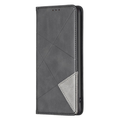 For iPhone 16 Pro Rhombus Texture Magnetic Leather Phone Case(Black) - iPhone 16 Pro Cases by PMC Jewellery | Online Shopping South Africa | PMC Jewellery | Buy Now Pay Later Mobicred