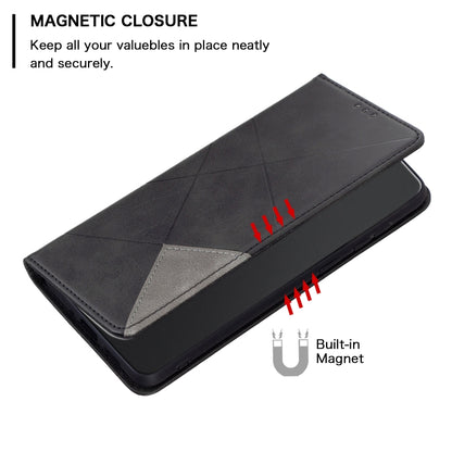 For iPhone 16 Pro Rhombus Texture Magnetic Leather Phone Case(Black) - iPhone 16 Pro Cases by PMC Jewellery | Online Shopping South Africa | PMC Jewellery | Buy Now Pay Later Mobicred