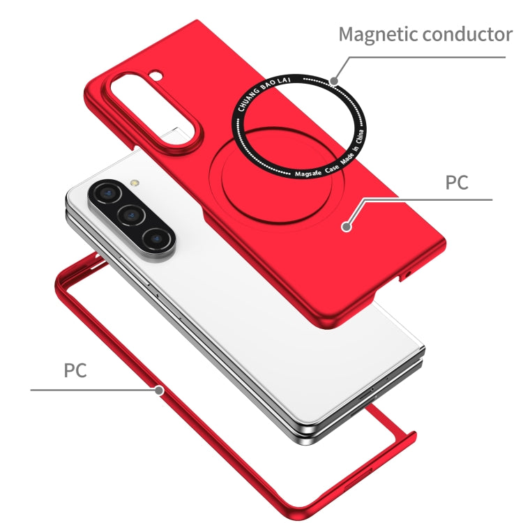 For Samsung Galaxy Z Fold5 Magsafe Magnetic Folding PC Phone Case(Red) - Galaxy Z Fold5 Cases by PMC Jewellery | Online Shopping South Africa | PMC Jewellery