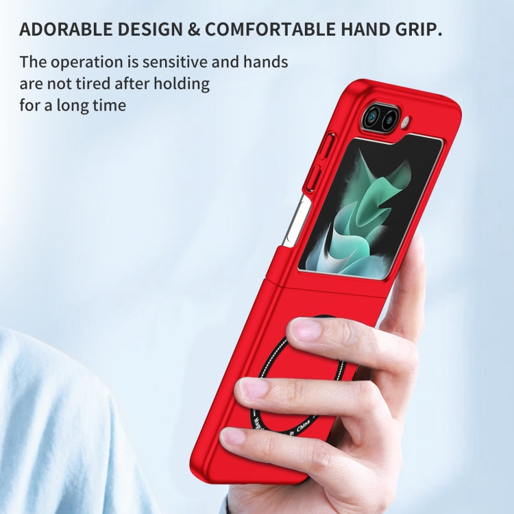For Samsung Galaxy Z Flip5 5G Magsafe Magnetic Folding PC Phone Case(Red) - Galaxy Z Flip5 Cases by PMC TechLife | Online Shopping South Africa | PMC TechLife