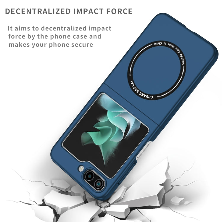 For Samsung Galaxy Z Flip5 5G Magsafe Magnetic Folding PC Phone Case(Blue) - Galaxy Z Flip5 Cases by PMC TechLife | Online Shopping South Africa | PMC TechLife | Buy Now Pay Later Mobicred