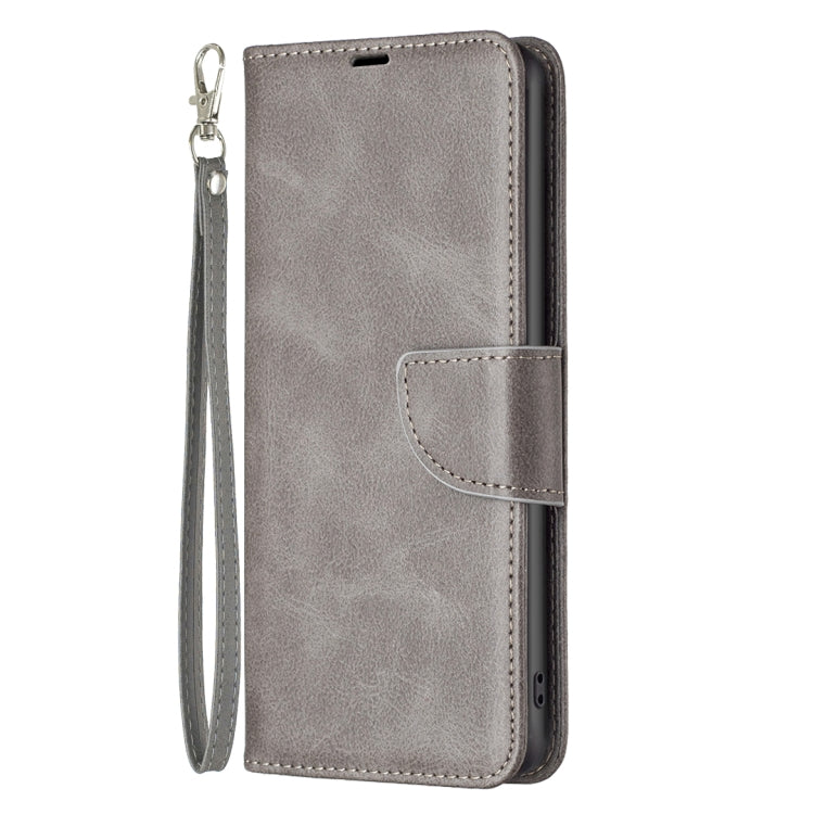 For iPhone 16 Lambskin Texture Pure Color Flip Leather Phone Case(Grey) - iPhone 16 Cases by PMC Jewellery | Online Shopping South Africa | PMC Jewellery | Buy Now Pay Later Mobicred