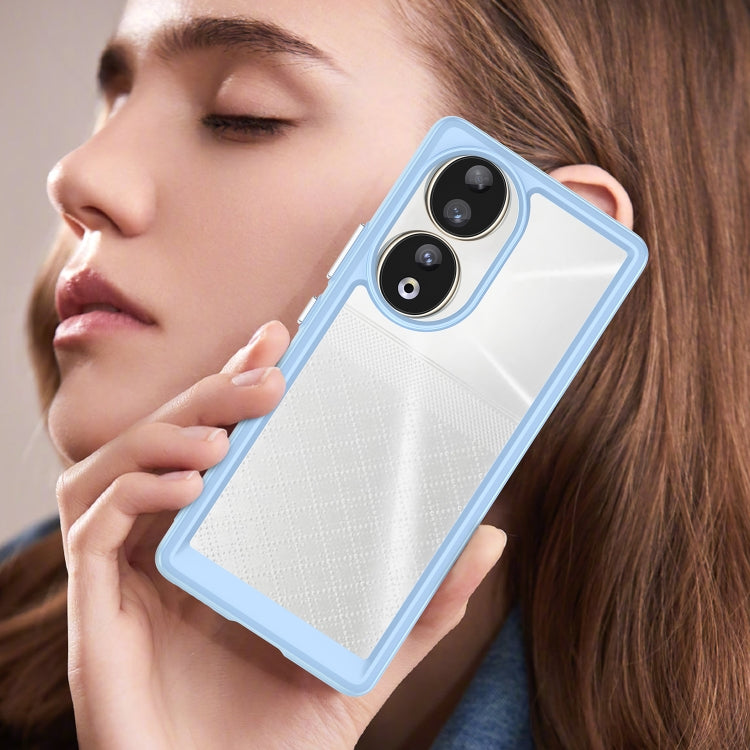 For Honor 80 Colorful Series Acrylic Hybrid TPU Phone Case(Blue) - Honor Cases by PMC TechLife | Online Shopping South Africa | PMC TechLife | Buy Now Pay Later Mobicred