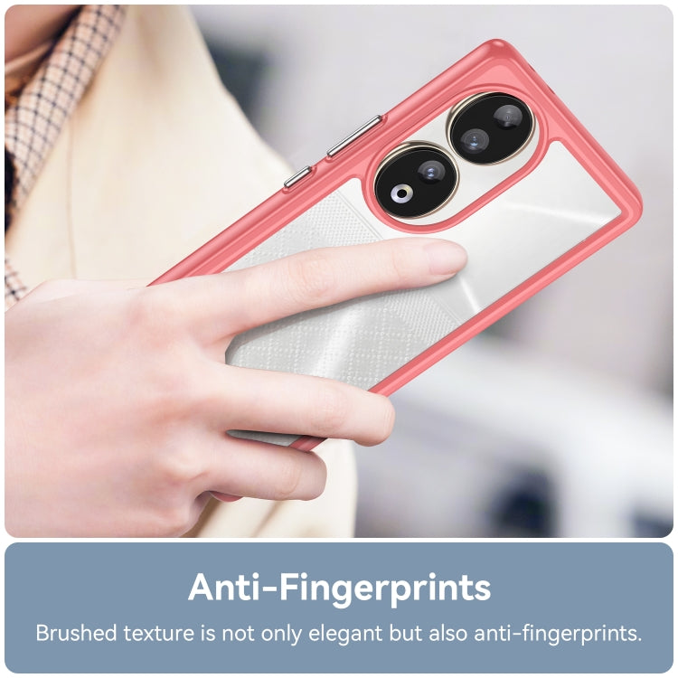 For Honor 80 Colorful Series Acrylic Hybrid TPU Phone Case(Red) - Honor Cases by PMC TechLife | Online Shopping South Africa | PMC TechLife | Buy Now Pay Later Mobicred
