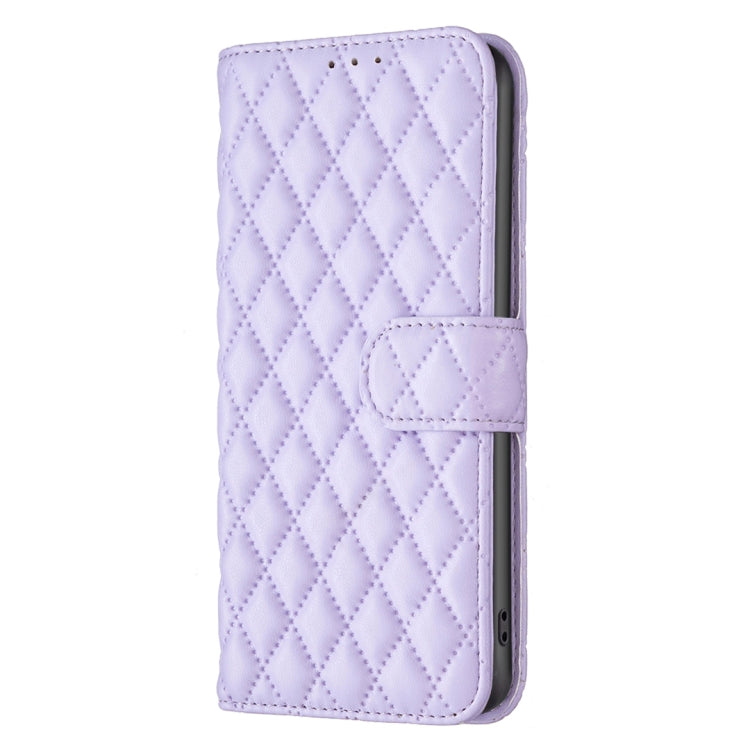 For iPhone 16 Pro Diamond Lattice Wallet Flip Leather Phone Case(Purple) - iPhone 16 Pro Cases by PMC TechLife | Online Shopping South Africa | PMC TechLife | Buy Now Pay Later Mobicred