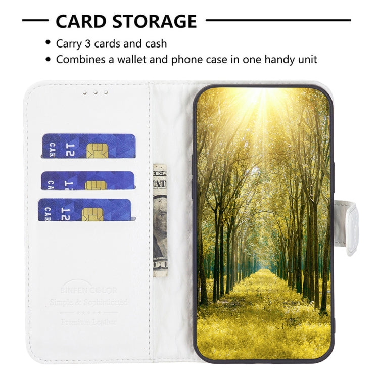 For iPhone 16 Plus Diamond Lattice Wallet Flip Leather Phone Case(White) - iPhone 16 Plus Cases by PMC TechLife | Online Shopping South Africa | PMC TechLife | Buy Now Pay Later Mobicred