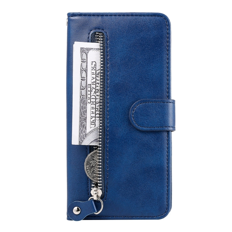 For Google Pixel 9 Pro Fashion Calf Texture Zipper Leather Phone Case(Blue) - Google Cases by PMC Jewellery | Online Shopping South Africa | PMC Jewellery | Buy Now Pay Later Mobicred