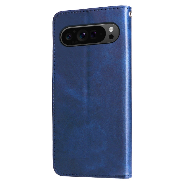 For Google Pixel 9 Pro Fashion Calf Texture Zipper Leather Phone Case(Blue) - Google Cases by PMC Jewellery | Online Shopping South Africa | PMC Jewellery | Buy Now Pay Later Mobicred