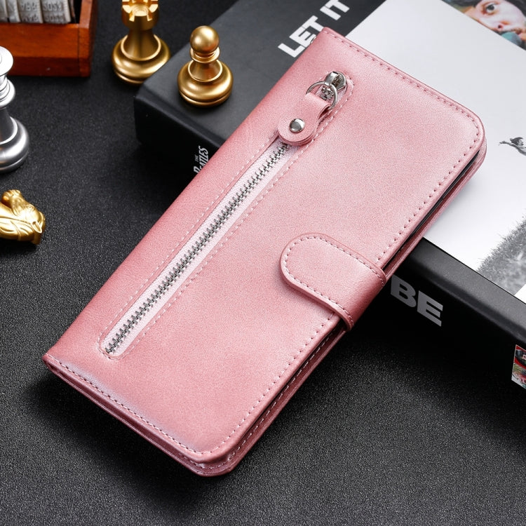 For Google Pixel 9 Fashion Calf Texture Zipper Leather Phone Case(Rose Gold) - Google Cases by PMC TechLife | Online Shopping South Africa | PMC TechLife | Buy Now Pay Later Mobicred