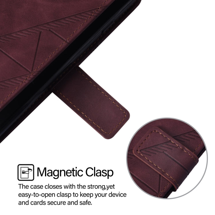 For iPhone 16 Crossbody 3D Embossed Flip Leather Phone Case(Wine Red) - free shipping - PMC TechLife - Order now!