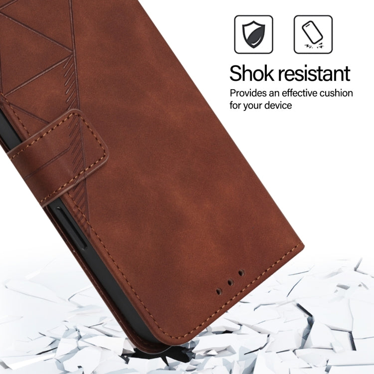 For iPhone 16 Pro Crossbody 3D Embossed Flip Leather Phone Case(Brown) - iPhone 16 Pro Cases by PMC TechLife | Online Shopping South Africa | PMC TechLife | Buy Now Pay Later Mobicred