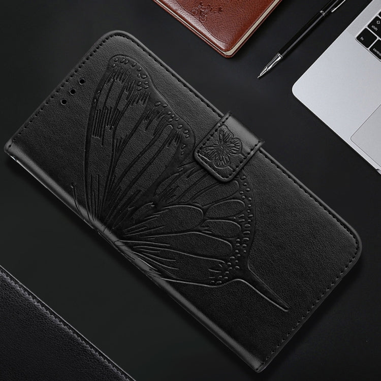 For iPhone 16 Pro Embossed Butterfly Leather Phone Case(Black) - iPhone 16 Pro Cases by PMC TechLife | Online Shopping South Africa | PMC TechLife | Buy Now Pay Later Mobicred