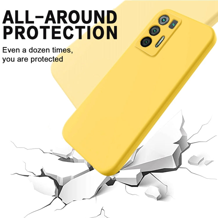 For Hisense Infinity H50S 5G Pure Color Liquid Silicone Shockproof Phone Case(Yellow) - More Brand by PMC TechLife | Online Shopping South Africa | PMC TechLife