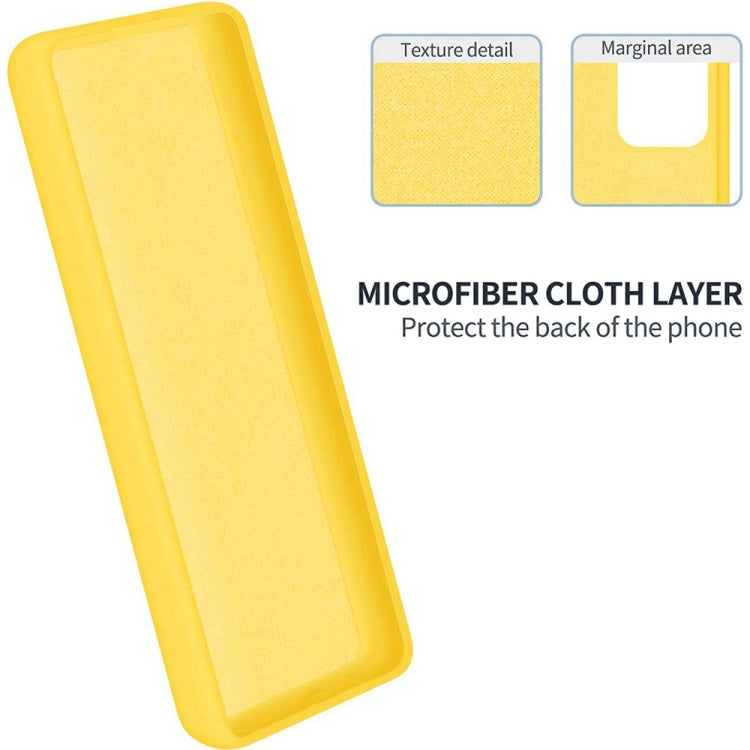 For Hisense Infinity H50S 5G Pure Color Liquid Silicone Shockproof Phone Case(Yellow) - More Brand by PMC TechLife | Online Shopping South Africa | PMC TechLife
