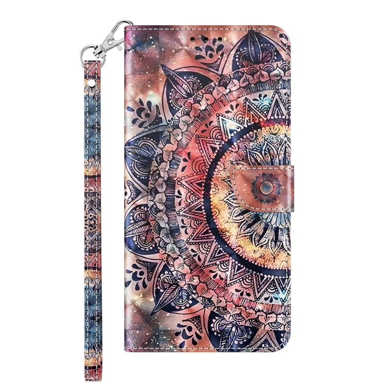 For Google Pixel 9 3D Painted Pattern Leather Phone Case(Colorful Mandala) - Google Cases by PMC TechLife | Online Shopping South Africa | PMC TechLife | Buy Now Pay Later Mobicred