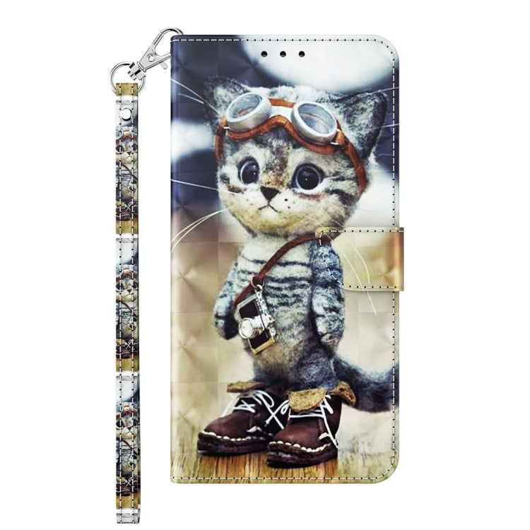 For Google Pixel 9 Pro 3D Painted Pattern Leather Phone Case(Naughty Cat) - Google Cases by PMC TechLife | Online Shopping South Africa | PMC TechLife | Buy Now Pay Later Mobicred