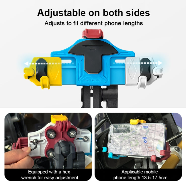 MOTOSLG Crab Motorcycle Phone Clamp Bracket L-Type Rear Mirror Mount(Black) - free shipping - PMC TechLife - Order now!