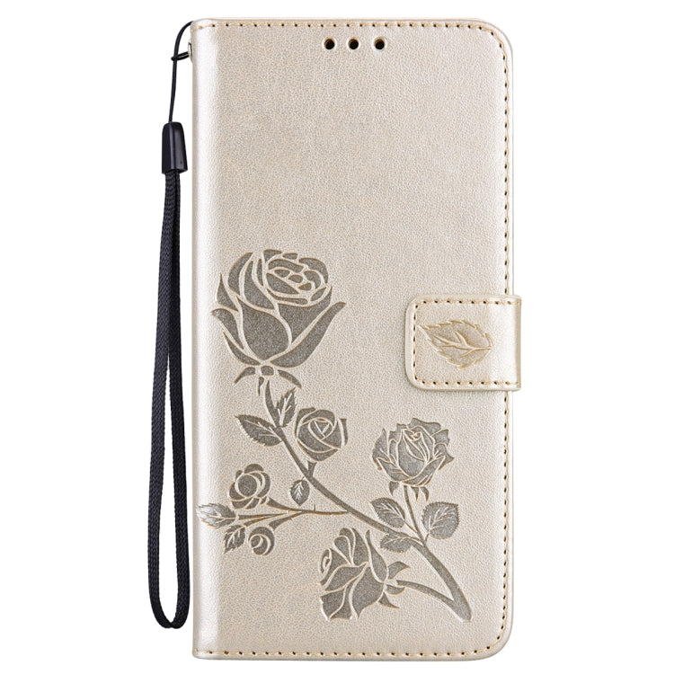 For Xiaomi Redmi A3 Rose Embossed Flip PU Leather Phone Case(Gold) - Xiaomi Cases by PMC Jewellery | Online Shopping South Africa | PMC Jewellery | Buy Now Pay Later Mobicred