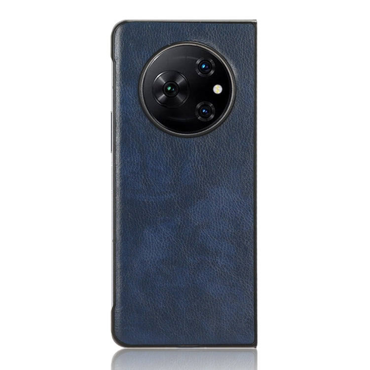 For Tecno Phantom V Fold Litchi Texture Back Cover Phone Case(Blue) - Tecno Cases by PMC TechLife | Online Shopping South Africa | PMC TechLife