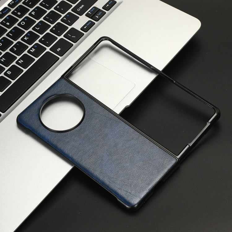 For Tecno Phantom V Fold Litchi Texture Back Cover Phone Case(Blue) - Tecno Cases by PMC TechLife | Online Shopping South Africa | PMC TechLife