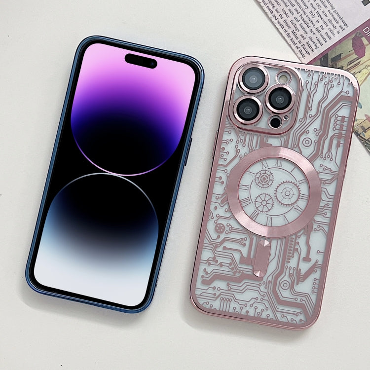 For iPhone 13 Pro Electroplated Circuit Board Pattern MagSafe Phone Case(Green) - iPhone 13 Pro Cases by PMC TechLife | Online Shopping South Africa | PMC TechLife
