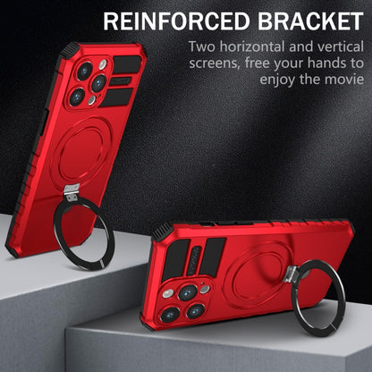 For iPhone 15 Pro MagSafe Magnetic Holder Phone Case(Red) - iPhone 15 Pro Cases by PMC Jewellery | Online Shopping South Africa | PMC Jewellery