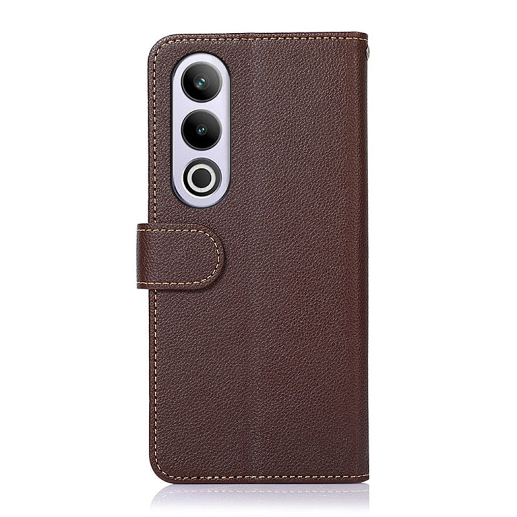 For OnePlus Nord CE4 5G Global KHAZNEH Litchi Texture Leather RFID Phone Case(Brown) - OnePlus Cases by PMC TechLife | Online Shopping South Africa | PMC TechLife | Buy Now Pay Later Mobicred