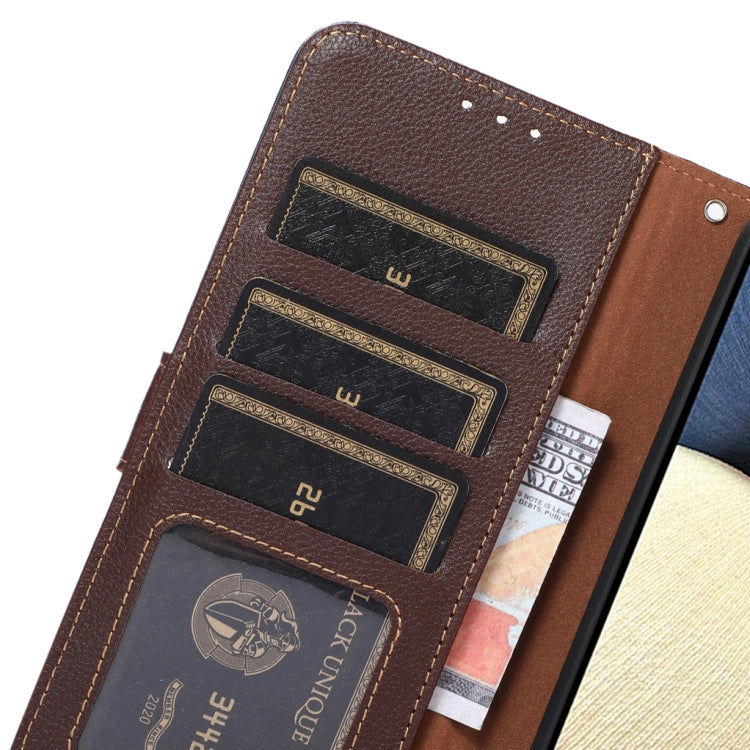 For OnePlus Nord CE4 5G Global KHAZNEH Litchi Texture Leather RFID Phone Case(Brown) - OnePlus Cases by PMC TechLife | Online Shopping South Africa | PMC TechLife | Buy Now Pay Later Mobicred