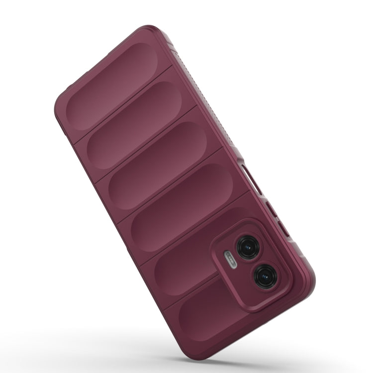 For Motorola Moto G73 5G Magic Shield TPU + Flannel Phone Case(Dark Green) - Motorola Cases by PMC TechLife | Online Shopping South Africa | PMC TechLife | Buy Now Pay Later Mobicred