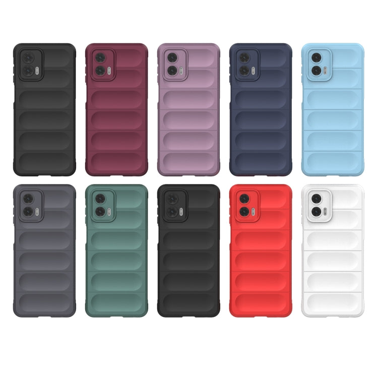 For Motorola Moto G73 5G Magic Shield TPU + Flannel Phone Case(Dark Grey) - Motorola Cases by PMC TechLife | Online Shopping South Africa | PMC TechLife | Buy Now Pay Later Mobicred
