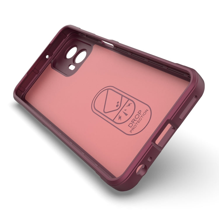 For Motorola Moto G73 5G Magic Shield TPU + Flannel Phone Case(Dark Grey) - Motorola Cases by PMC TechLife | Online Shopping South Africa | PMC TechLife | Buy Now Pay Later Mobicred
