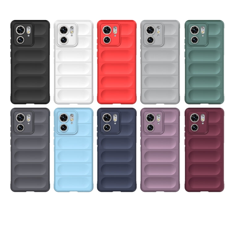 For Motorola Edge 40 5G Magic Shield TPU + Flannel Phone Case(Dark Blue) - Motorola Cases by PMC TechLife | Online Shopping South Africa | PMC TechLife | Buy Now Pay Later Mobicred