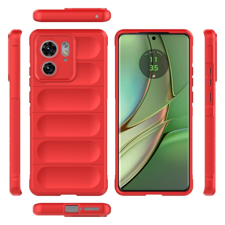 For Motorola Edge 40 5G Magic Shield TPU + Flannel Phone Case(Purple) - Motorola Cases by PMC TechLife | Online Shopping South Africa | PMC TechLife | Buy Now Pay Later Mobicred