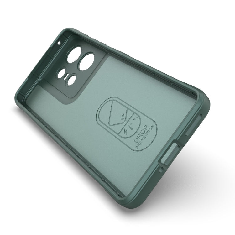 For Motorola Edge 50 Pro 5G Global Magic Shield TPU + Flannel Phone Case(Dark Blue) - Motorola Cases by PMC TechLife | Online Shopping South Africa | PMC TechLife | Buy Now Pay Later Mobicred