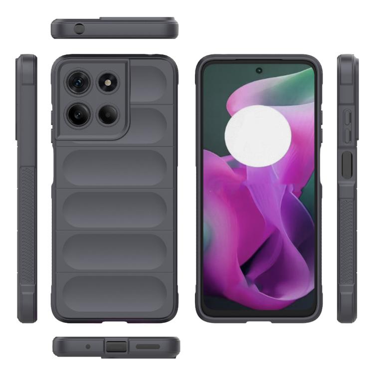 For Motorola Moto G15 4G Global Magic Shield TPU + Flannel Phone Case(Dark Grey) - free shipping - PMC TechLife - Order now!