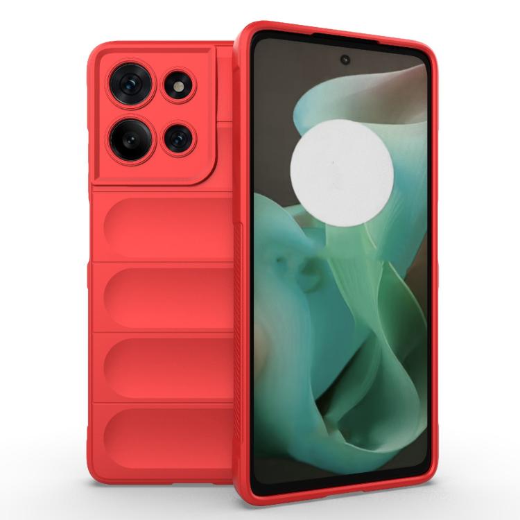 For Motorola Moto G75 5G Global Magic Shield TPU + Flannel Phone Case(Red) - free shipping - PMC TechLife - Order now!