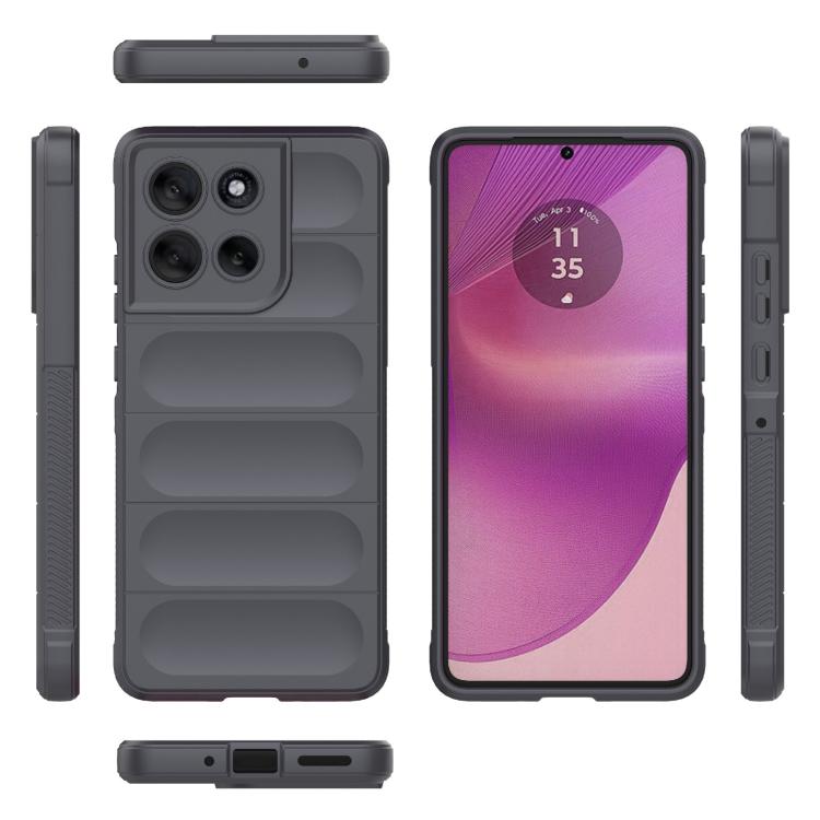For Motorola Moto G86 5G Magic Shield TPU + Flannel Phone Case(Dark Grey) - free shipping - PMC TechLife - Order now!