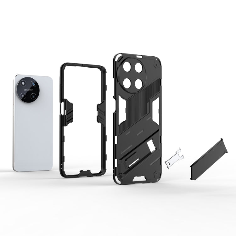 For Realme 11 4G Global Punk Armor 2 in 1 PC + TPU Phone Case with Holder(Black) - Realme Cases by PMC TechLife | Online Shopping South Africa | PMC TechLife | Buy Now Pay Later Mobicred