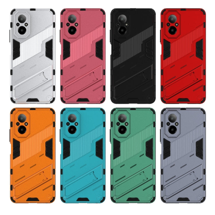 For Realme C67 4G Global Punk Armor 2 in 1 PC + TPU Phone Case with Holder(Green) - Realme Cases by PMC TechLife | Online Shopping South Africa | PMC TechLife | Buy Now Pay Later Mobicred