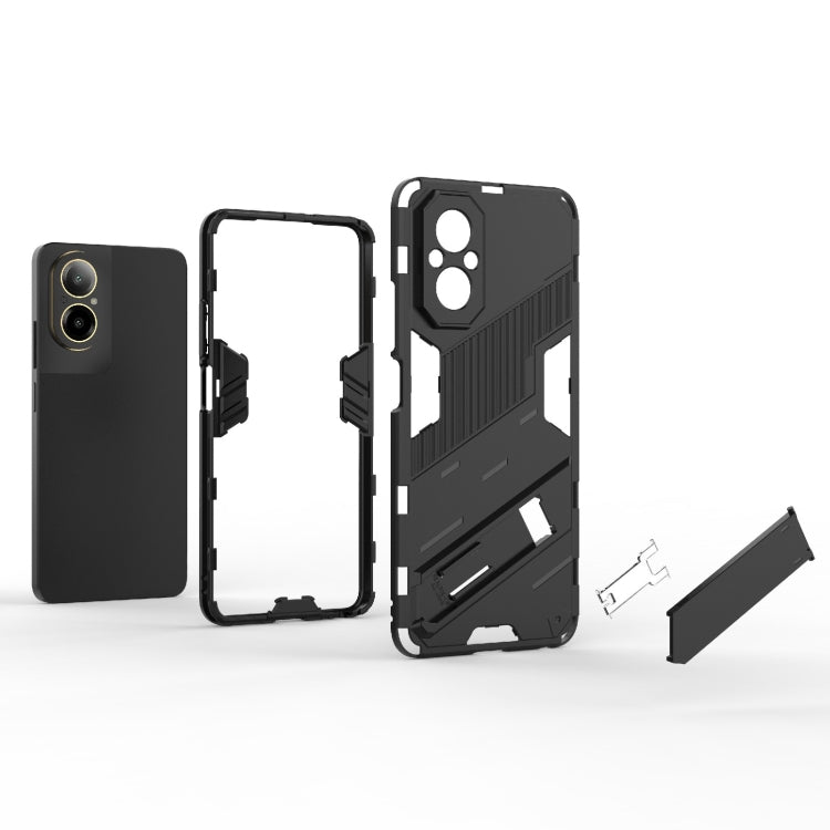 For Realme C67 4G Global Punk Armor 2 in 1 PC + TPU Phone Case with Holder(Orange) - Realme Cases by PMC TechLife | Online Shopping South Africa | PMC TechLife | Buy Now Pay Later Mobicred