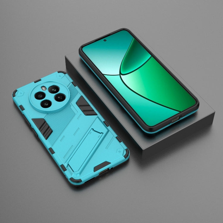 For Realme 12+ 5G Global Punk Armor 2 in 1 PC + TPU Phone Case with Holder(Blue) - Realme Cases by PMC TechLife | Online Shopping South Africa | PMC TechLife | Buy Now Pay Later Mobicred