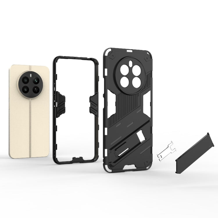 For Realme 12+ 5G Global Punk Armor 2 in 1 PC + TPU Phone Case with Holder(Blue) - Realme Cases by PMC TechLife | Online Shopping South Africa | PMC TechLife | Buy Now Pay Later Mobicred
