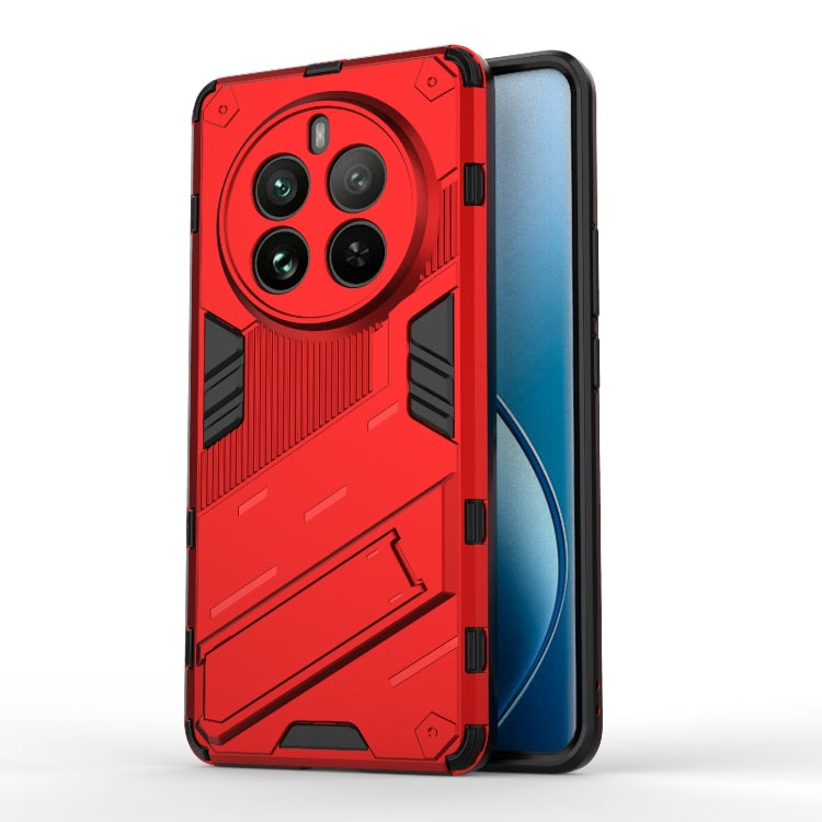 For Realme 12 Pro 5G Global Punk Armor 2 in 1 PC + TPU Phone Case with Holder(Red) - free shipping - PMC TechLife - Order now!