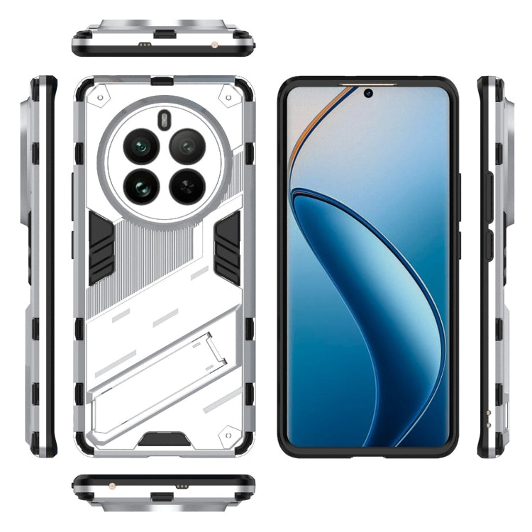 For Realme 12 Pro 5G Global Punk Armor 2 in 1 PC + TPU Phone Case with Holder(White) - Realme Cases by PMC TechLife | Online Shopping South Africa | PMC TechLife | Buy Now Pay Later Mobicred