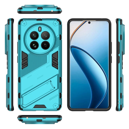 For Realme 12 Pro 5G Global Punk Armor 2 in 1 PC + TPU Phone Case with Holder(Blue) - Realme Cases by PMC Jewellery | Online Shopping South Africa | PMC Jewellery | Buy Now Pay Later Mobicred