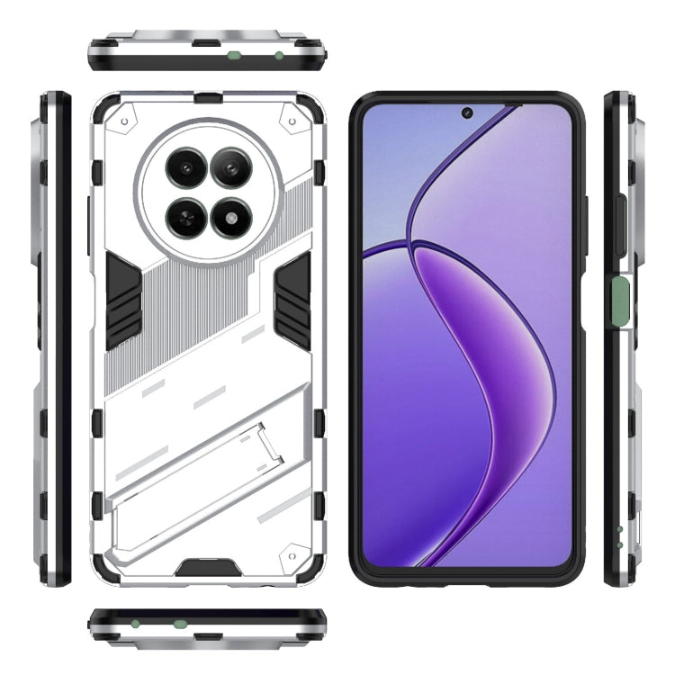 For Realme 12 5G Global Punk Armor 2 in 1 PC + TPU Phone Case with Holder(White) - Realme Cases by PMC Jewellery | Online Shopping South Africa | PMC Jewellery | Buy Now Pay Later Mobicred