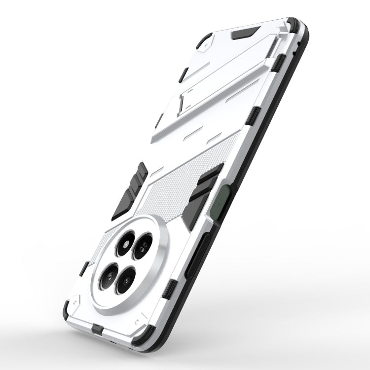 For Realme 12 5G Global Punk Armor 2 in 1 PC + TPU Phone Case with Holder(White) - Realme Cases by PMC TechLife | Online Shopping South Africa | PMC TechLife | Buy Now Pay Later Mobicred