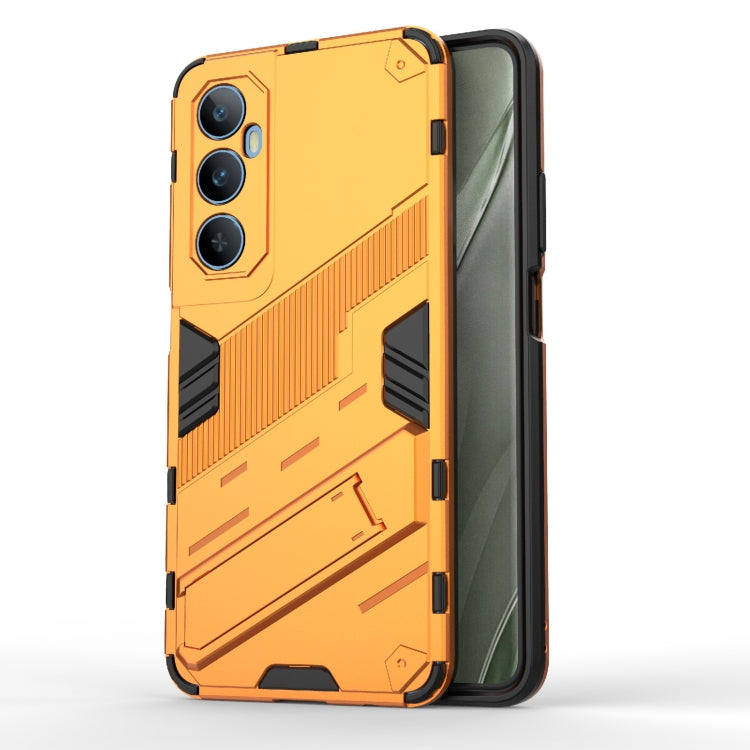For Realme C65 4G Global Punk Armor 2 in 1 PC + TPU Phone Case with Holder(Orange) - Realme Cases by PMC TechLife | Online Shopping South Africa | PMC TechLife | Buy Now Pay Later Mobicred
