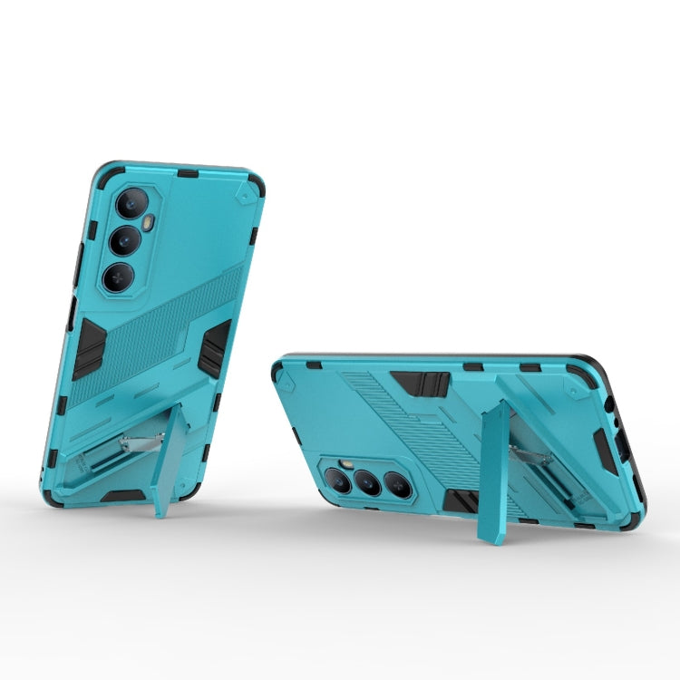For Realme C65 4G Global Punk Armor 2 in 1 PC + TPU Phone Case with Holder(Blue) - Realme Cases by PMC Jewellery | Online Shopping South Africa | PMC Jewellery | Buy Now Pay Later Mobicred